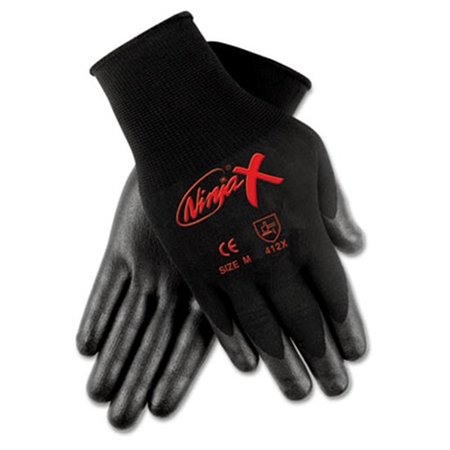 MCR SAFETY Ninja X Bi-Polymer Coated Gloves- Small- Black MC31676